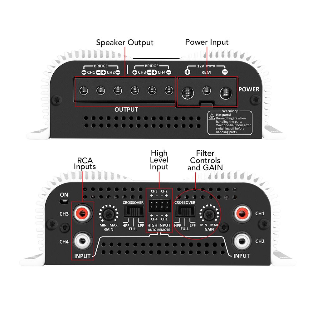 TS400X4 タランプスアンプ 4チャネルカーオーディオ 【公式通販】