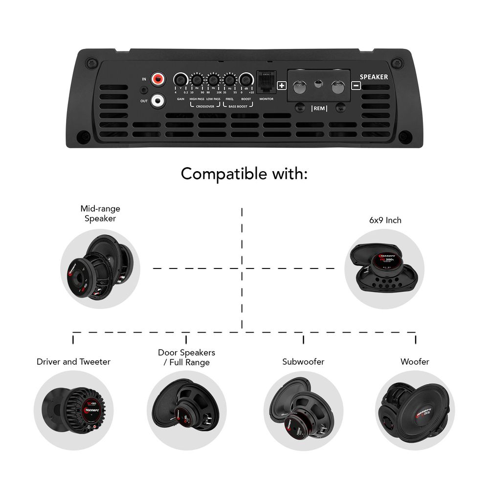 新品未使用 TARAMPS MD 8000.1 2Ω タランプスアンプ Taramps MD 8000.1 Amplifier 2 Ohms 8000 Watts RMS 1 Channel