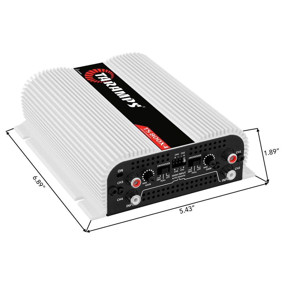 Taramps TS 800.4 アンプ Taramps TS 800x4 4 Channels 800 watts RMS Car Audio